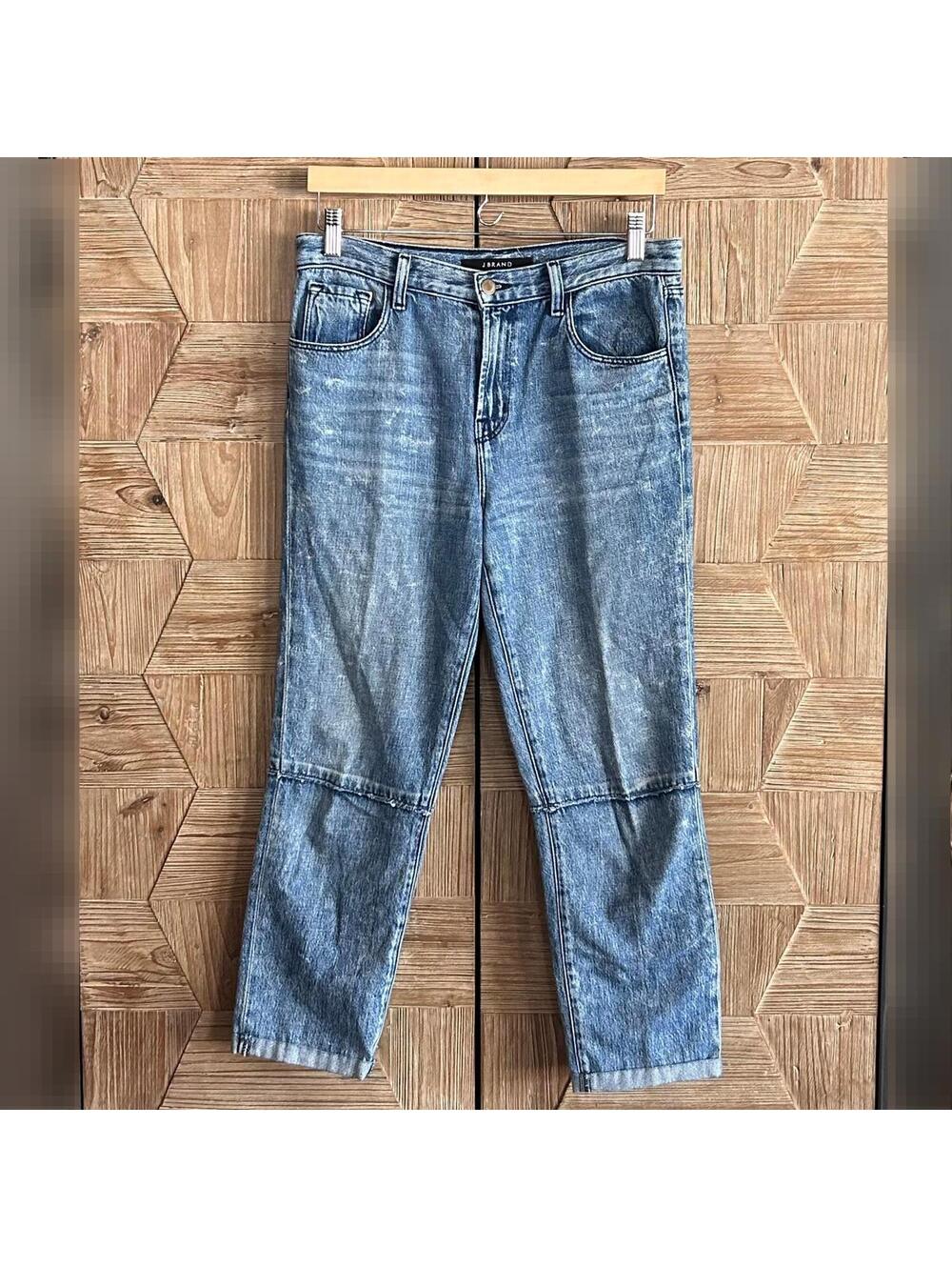 J Brand Ruby High Rise Cropped Jeans Size 27 Blue Denim Ankle Length Casual
